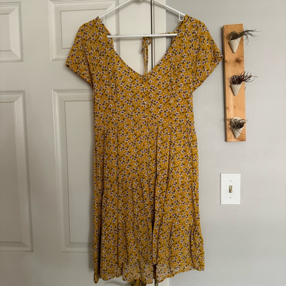 Yellow Floral Hollister Dress